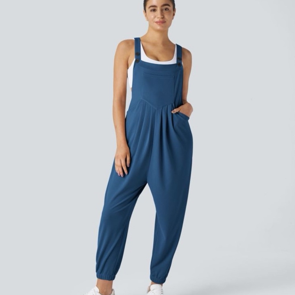 NWOT! Halara Large Tall Women's Blue Jumpsuit